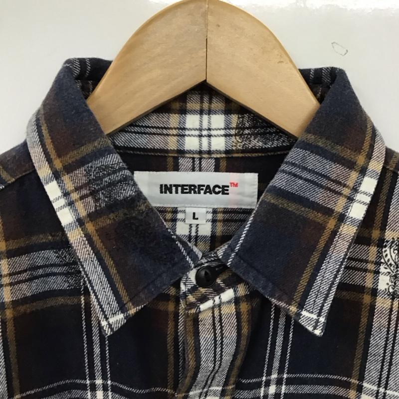 インターフェイス INTERFACE シャツ、ブラウス 長袖 長袖シャツ チェックシャツ カラーシャツ L チェック マルチカラー / マルチカラー / multicolor メンズ USED 古着 中古 10153579