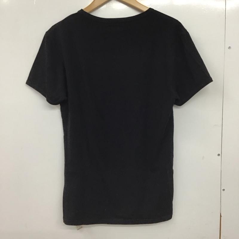 エンポリオアルマーニ EMPORIO ARMANI Tシャツ 半袖 半袖カットソー プリントTシャツ Vネックカットソー L ロゴ、文字 黒 / ブラック / black メンズ USED 古着 中古 10153580