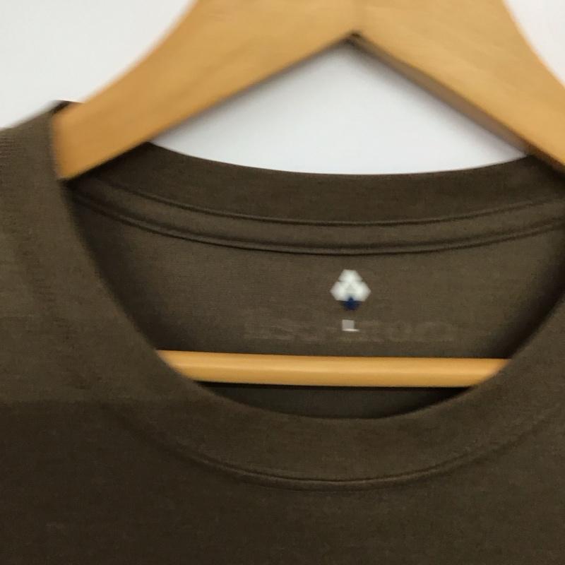 モンベル mont-bell Tシャツ 半袖 半袖カットソー プリントTシャツ クルーネックカットソー L プリント 茶 / ブラウン / brown メンズ USED 古着 中古 10153581