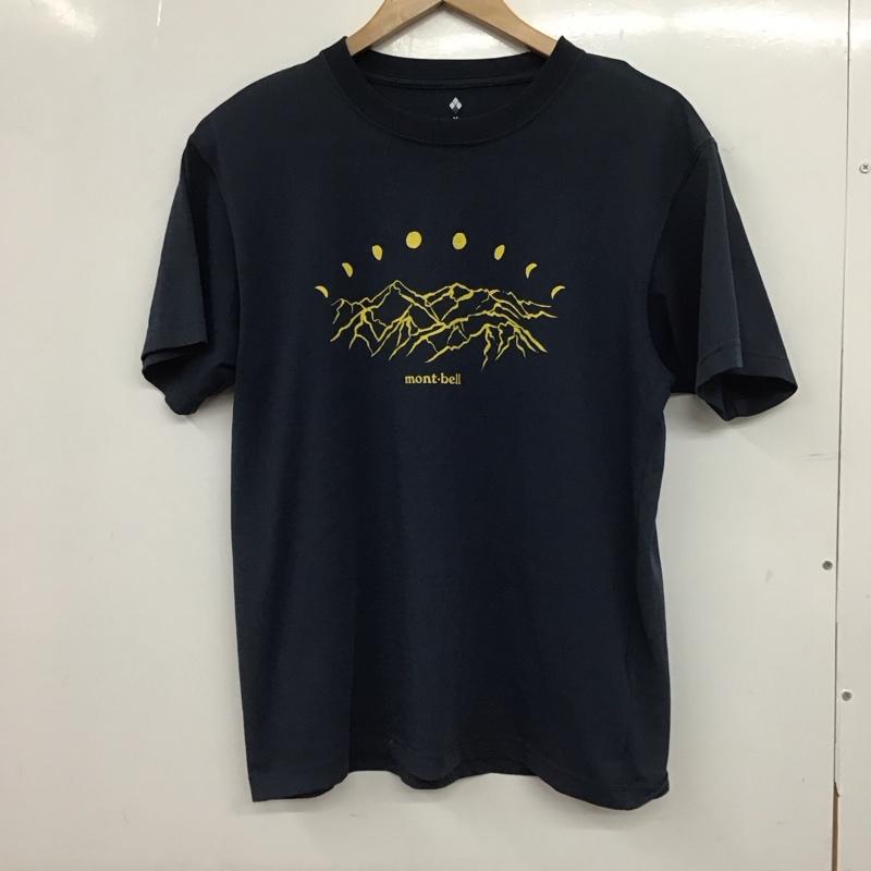 モンベル mont-bell Tシャツ 半袖 半袖カットソー プリントTシャツ クルーネックカットソー M プリント 紺 / ネイビー / navy メンズ USED 古着 中古 10153582
