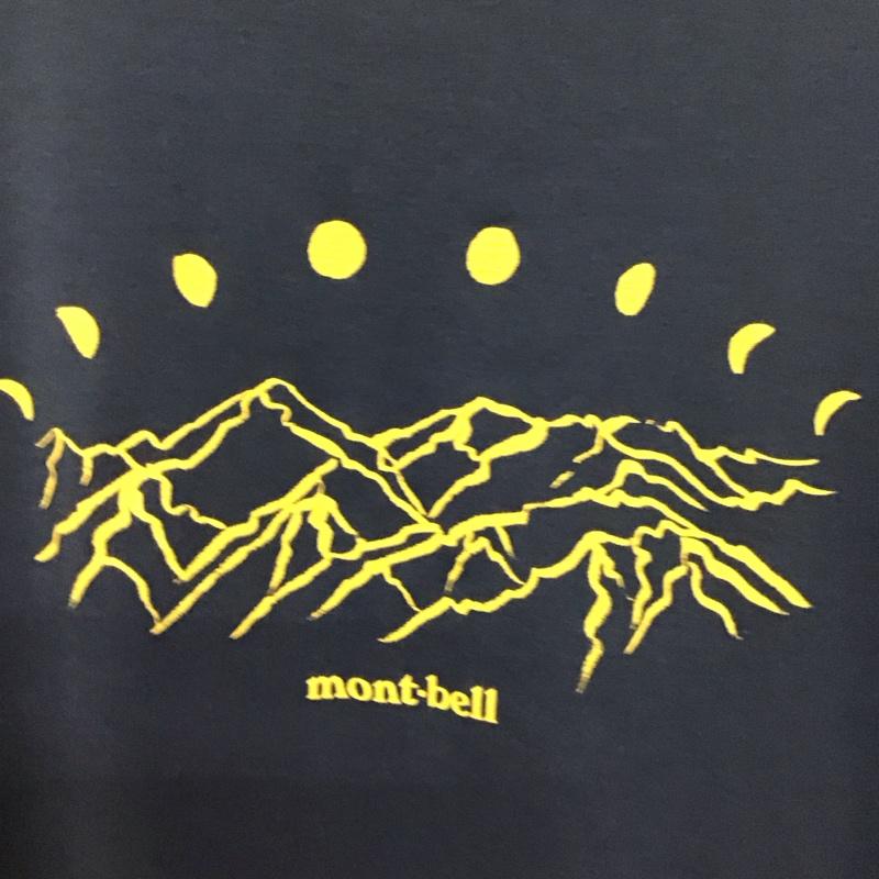 モンベル mont-bell Tシャツ 半袖 半袖カットソー プリントTシャツ クルーネックカットソー M プリント 紺 / ネイビー / navy メンズ USED 古着 中古 10153582