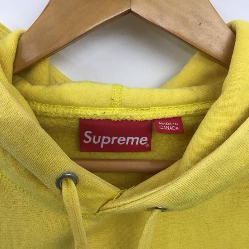 シュプリーム Supreme パーカー 長袖 長袖パーカー プルオーバーパーカー スウェット M ロゴ、文字 黄 / イエロー / yellow メンズ USED 古着 中古 10153585