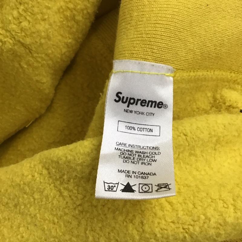 シュプリーム Supreme パーカー 長袖 長袖パーカー プルオーバーパーカー スウェット M ロゴ、文字 黄 / イエロー / yellow メンズ USED 古着 中古 10153585