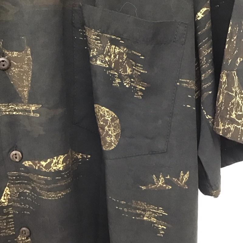 トゥーパームス TWO PALMS シャツ、ブラウス 半袖 半袖シャツ プリントシャツ ポケットシャツ L プリント 茶 / ブラウン / brown メンズ USED 古着 中古 10153588