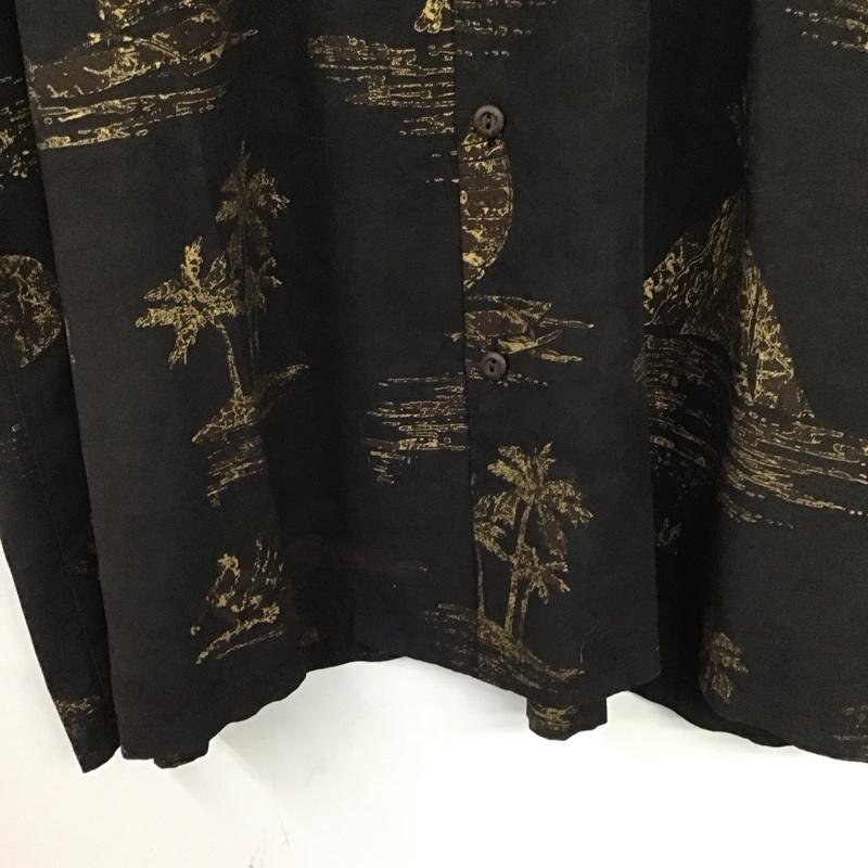 トゥーパームス TWO PALMS シャツ、ブラウス 半袖 半袖シャツ プリントシャツ ポケットシャツ L プリント 茶 / ブラウン / brown メンズ USED 古着 中古 10153588