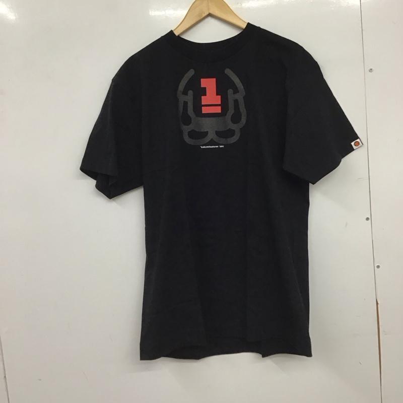 アベイシングエイプ A BATHING APE Tシャツ 半袖 半袖カットソー プリントTシャツ クルーネックカットソー babymilo L プリント 黒 / ブラック / black メンズ USED 古着 中古 10153589