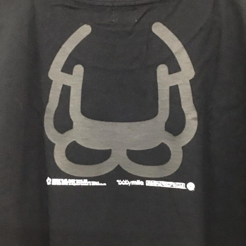 アベイシングエイプ A BATHING APE Tシャツ 半袖 半袖カットソー プリントTシャツ クルーネックカットソー babymilo L プリント 黒 / ブラック / black メンズ USED 古着 中古 10153589