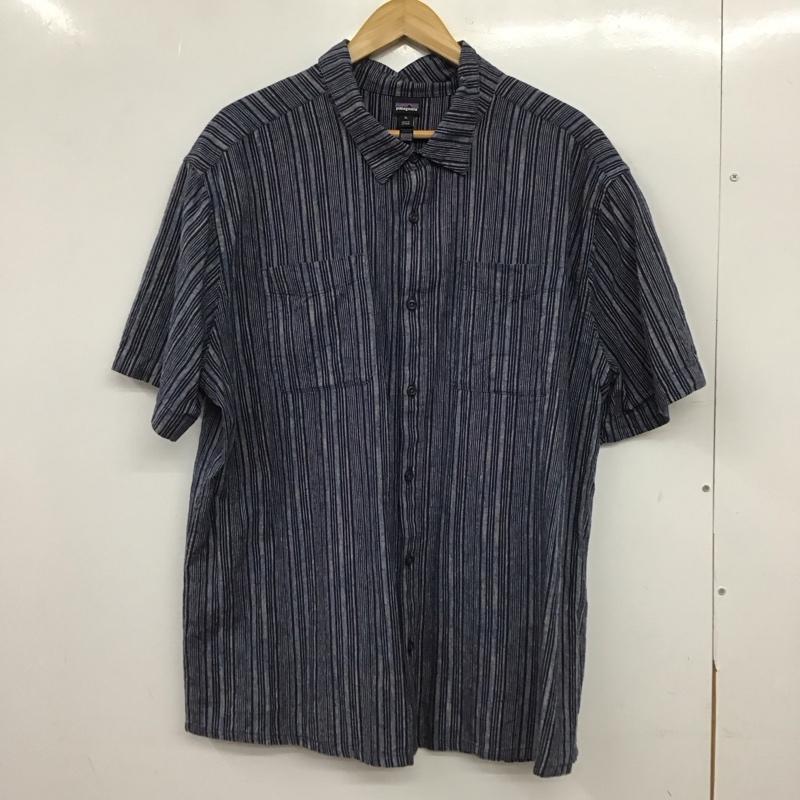 パタゴニア patagonia シャツ、ブラウス 半袖 半袖シャツ プリントシャツ ポケットシャツ XL ストライプ マルチカラー / マルチカラー / multicolor メンズ USED 古着 中古 10153592
