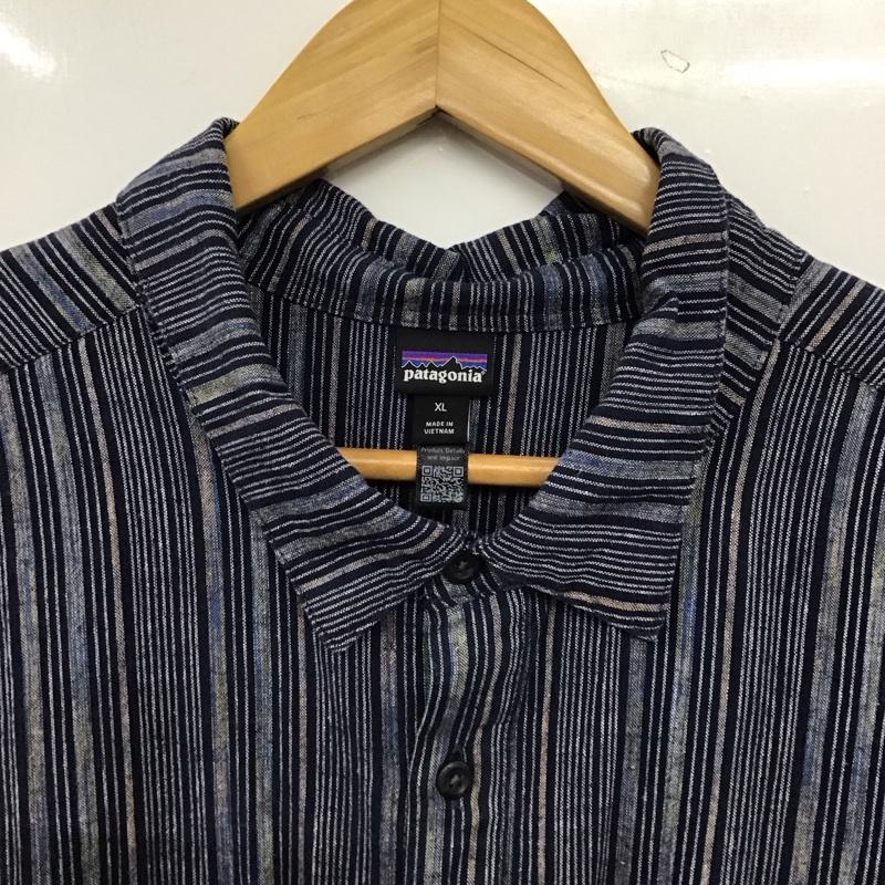 パタゴニア patagonia シャツ、ブラウス 半袖 半袖シャツ プリントシャツ ポケットシャツ XL ストライプ マルチカラー / マルチカラー / multicolor メンズ USED 古着 中古 10153592