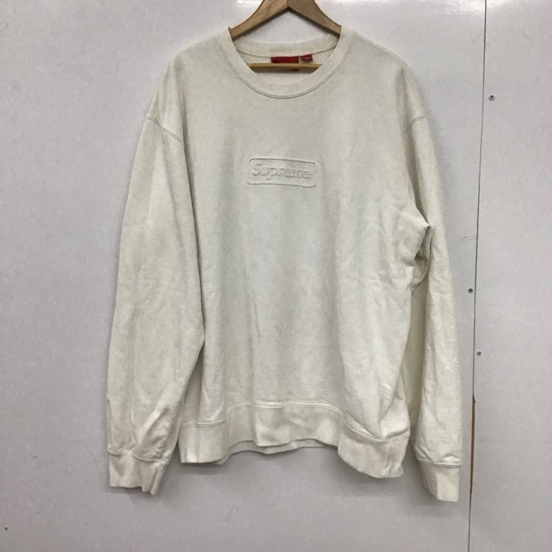 シュプリーム Supreme トレーナー 長袖 20SS CutoutboxLogoCrewneckBoxLogo XL ロゴ、文字 白 / ホワイト / white メンズ USED 古着 中古 10153594