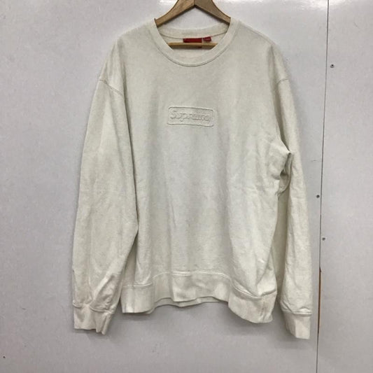 シュプリーム Supreme トレーナー 長袖 20SS CutoutboxLogoCrewneckBoxLogo XL ロゴ、文字 白 / ホワイト / white メンズ USED 古着 中古 10153594