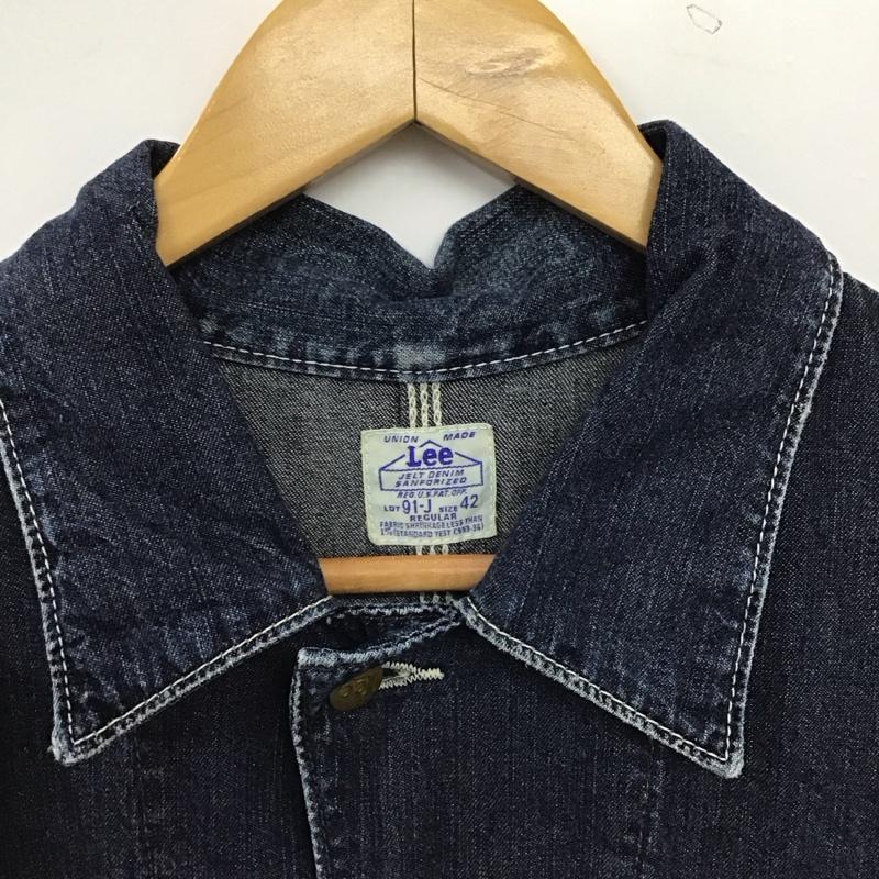 リー Lee ジャケット、上着 ジャケット、ブレザー 42 ロゴ、文字 インディゴ / インディゴ / Indigo メンズ USED 古着 中古 10153595