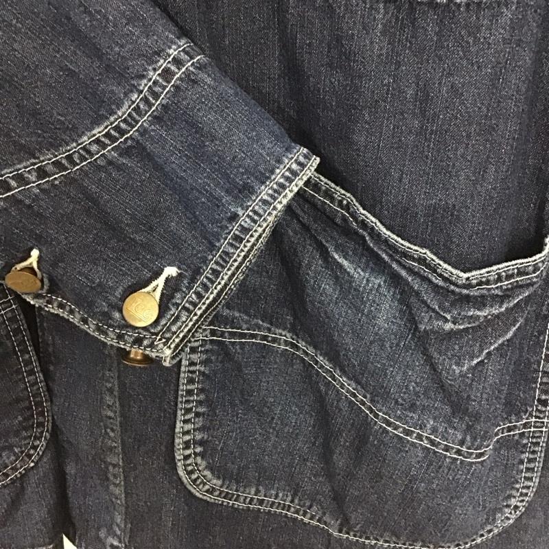 リー Lee ジャケット、上着 ジャケット、ブレザー 42 ロゴ、文字 インディゴ / インディゴ / Indigo メンズ USED 古着 中古 10153595