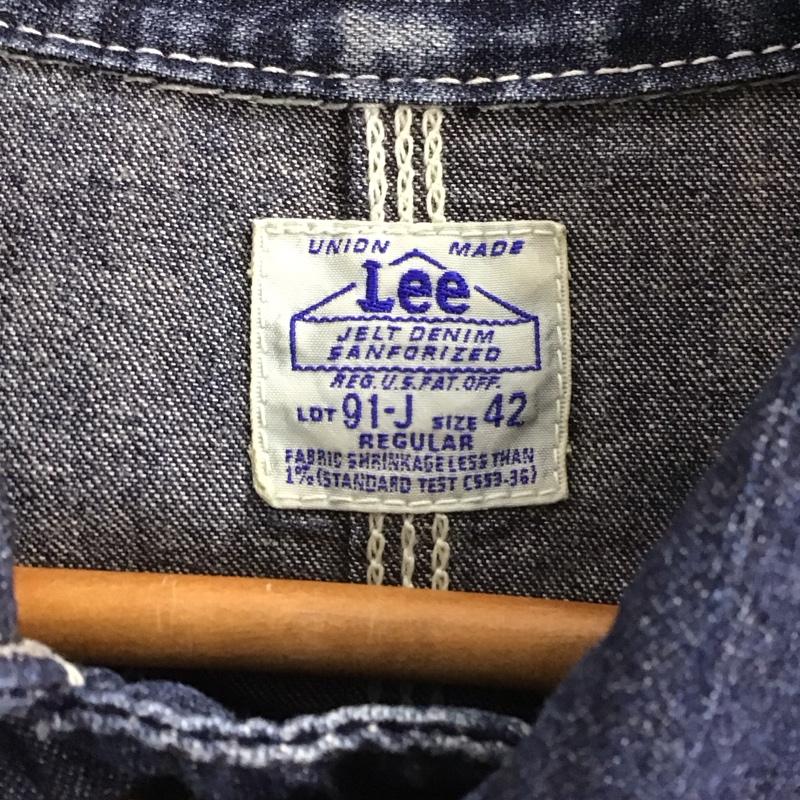 リー Lee ジャケット、上着 ジャケット、ブレザー 42 ロゴ、文字 インディゴ / インディゴ / Indigo メンズ USED 古着 中古 10153595