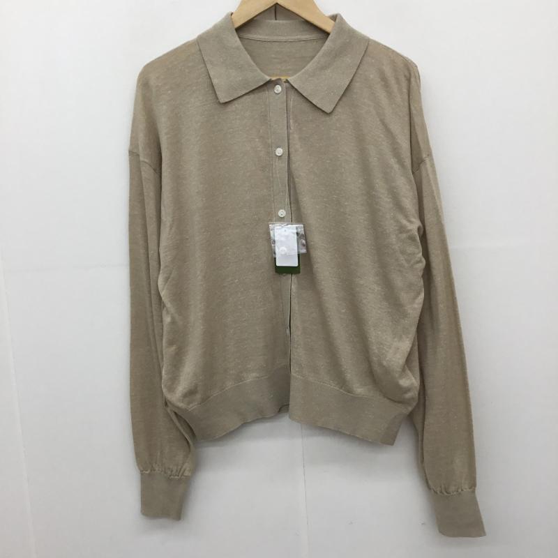 フリークスストア FREAK S STORE シャツ、ブラウス 長袖 リネンブレンドポロニット FREE 無地 ベージュ / ベージュ / beige X 茶 / ブラウン / brown レディース USED 古着 中古 10153597