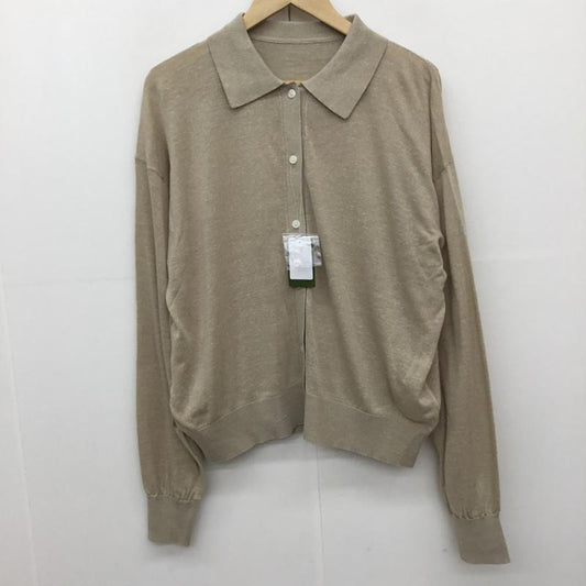 フリークスストア FREAK S STORE シャツ、ブラウス 長袖 リネンブレンドポロニット FREE 無地 ベージュ / ベージュ / beige X 茶 / ブラウン / brown レディース USED 古着 中古 10153597