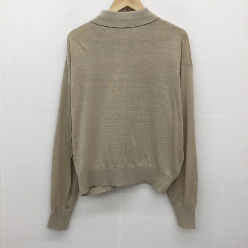 フリークスストア FREAK S STORE シャツ、ブラウス 長袖 リネンブレンドポロニット FREE 無地 ベージュ / ベージュ / beige X 茶 / ブラウン / brown レディース USED 古着 中古 10153597