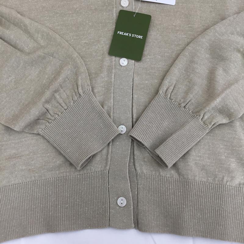 フリークスストア FREAK S STORE シャツ、ブラウス 長袖 リネンブレンドポロニット FREE 無地 ベージュ / ベージュ / beige X 茶 / ブラウン / brown レディース USED 古着 中古 10153597