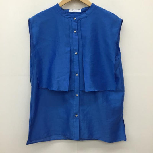 ショコラ フィネ ローブ chocol raffine robe シャツ、ブラウス 半袖 FREE 無地 青 / ブルー / blue レディース USED 古着 中古 10153598