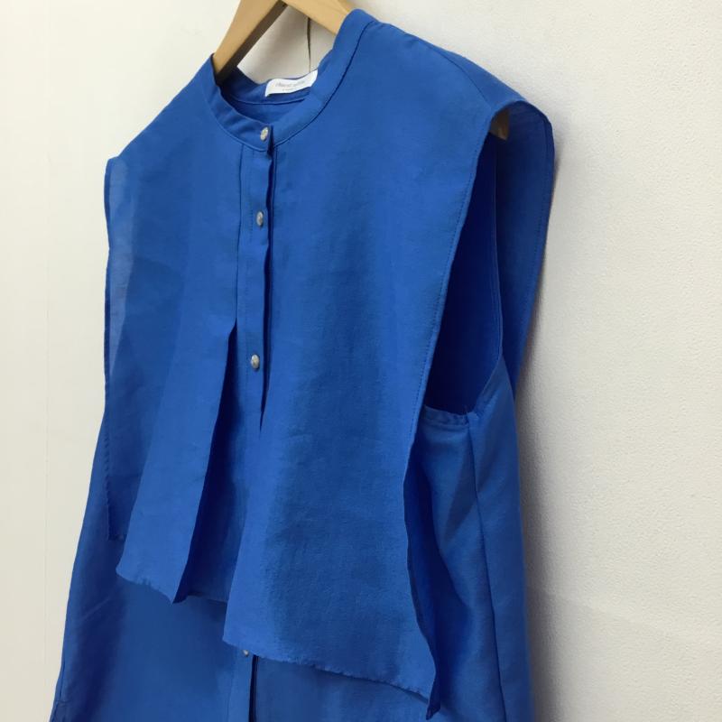 ショコラ フィネ ローブ chocol raffine robe シャツ、ブラウス 半袖 FREE 無地 青 / ブルー / blue レディース USED 古着 中古 10153598