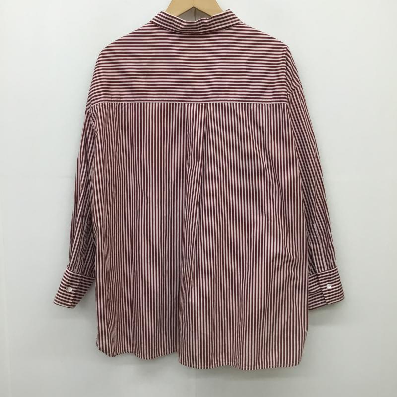 ミスティック mystic シャツ、ブラウス 長袖 FREE ストライプ 赤 / レッド / red レディース USED 古着 中古 10153600