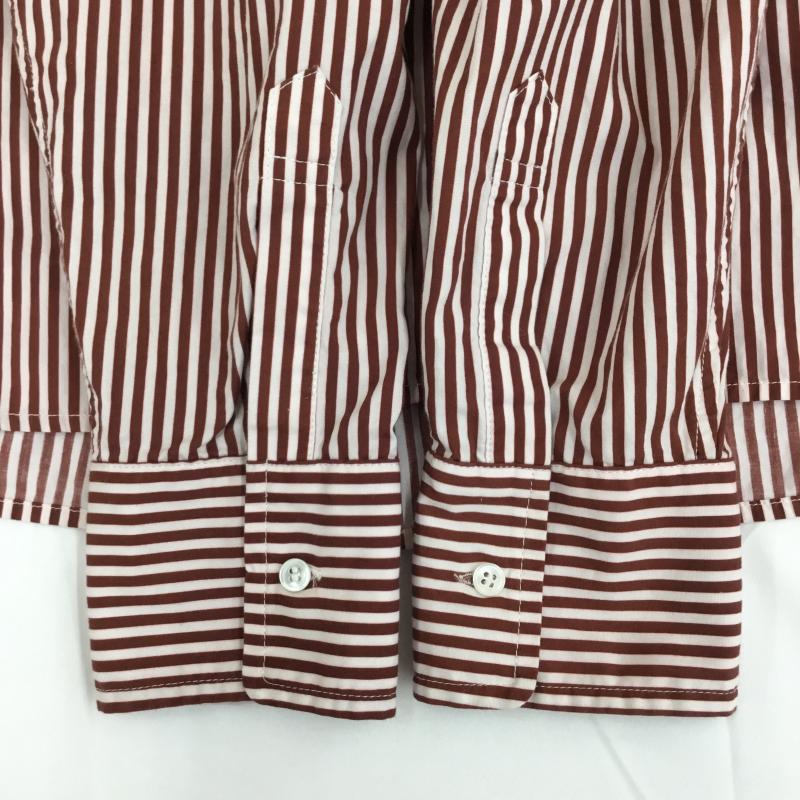 ミスティック mystic シャツ、ブラウス 長袖 FREE ストライプ 赤 / レッド / red レディース USED 古着 中古 10153600