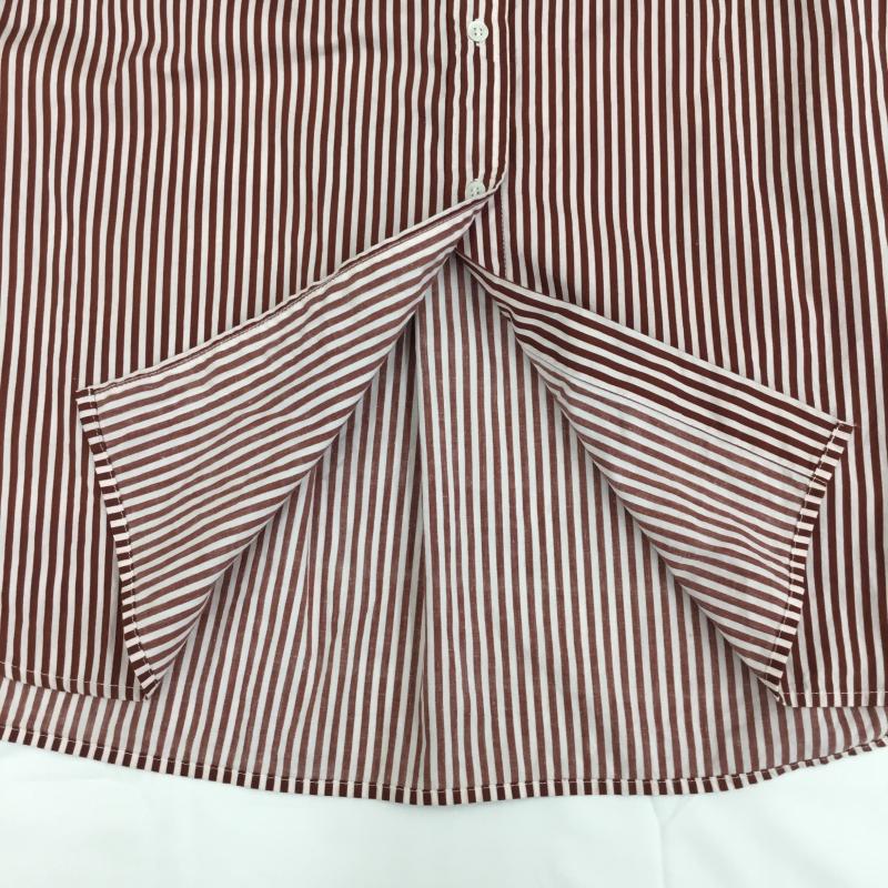 ミスティック mystic シャツ、ブラウス 長袖 FREE ストライプ 赤 / レッド / red レディース USED 古着 中古 10153600