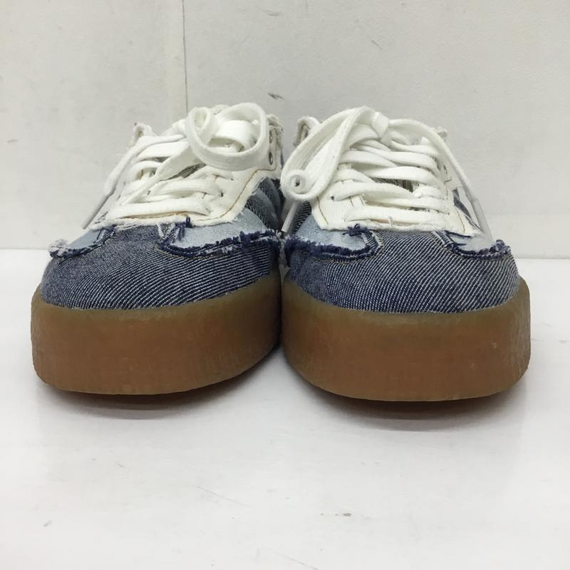 アディダス adidas スニーカー スニーカー II0001 SAMBAE W atmos Stacked Denim 24.5cm ロゴ、文字 青 / ブルー / blue X 水色 / ライトブルー / レディース USED 古着 中古 10153601