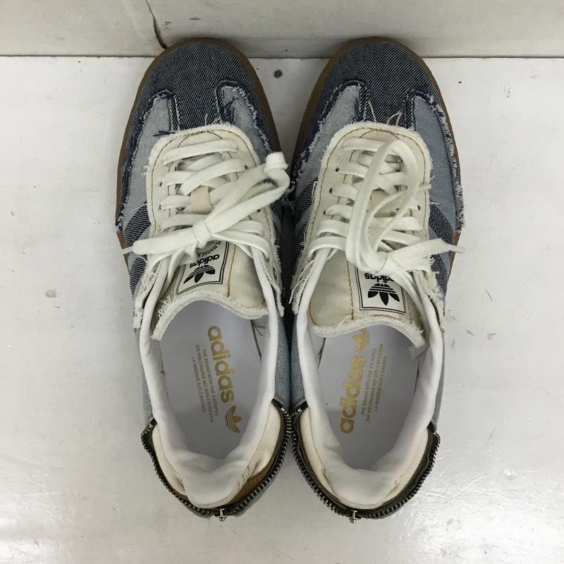 アディダス adidas スニーカー スニーカー II0001 SAMBAE W atmos Stacked Denim 24.5cm ロゴ、文字 青 / ブルー / blue X 水色 / ライトブルー / レディース USED 古着 中古 10153601