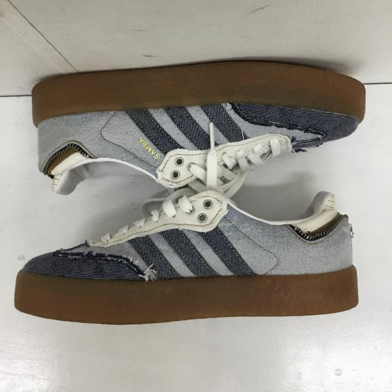 アディダス adidas スニーカー スニーカー II0001 SAMBAE W atmos Stacked Denim 24.5cm ロゴ、文字 青 / ブルー / blue X 水色 / ライトブルー / レディース USED 古着 中古 10153601