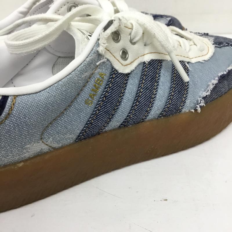 アディダス adidas スニーカー スニーカー II0001 SAMBAE W atmos Stacked Denim 24.5cm ロゴ、文字 青 / ブルー / blue X 水色 / ライトブルー / レディース USED 古着 中古 10153601