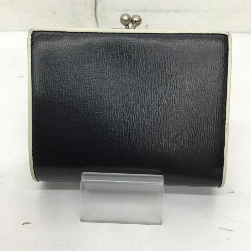 アニエス・ベー agnes b. 財布 二つ折り ロゴ、文字 黒 / ブラック / black レディース USED 古着 中古 10153605