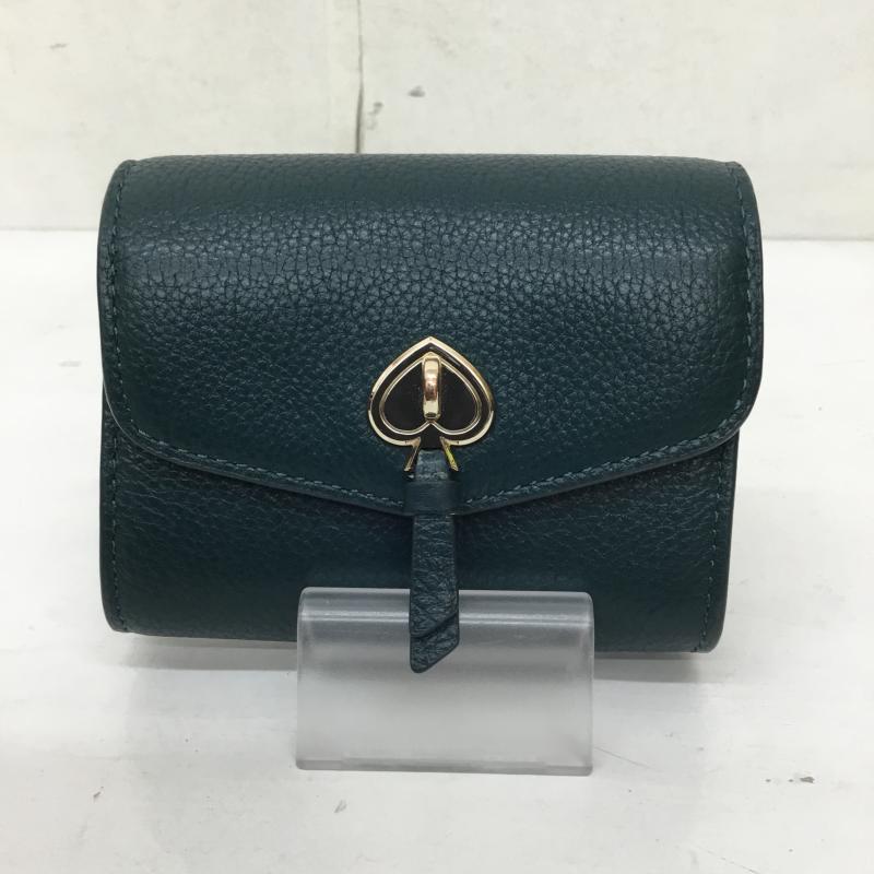 ケイト・スペード ニューヨーク kate spade new york 財布 二つ折り ロゴ、文字 緑 / グリーン / green レディース USED 古着 中古 10153606