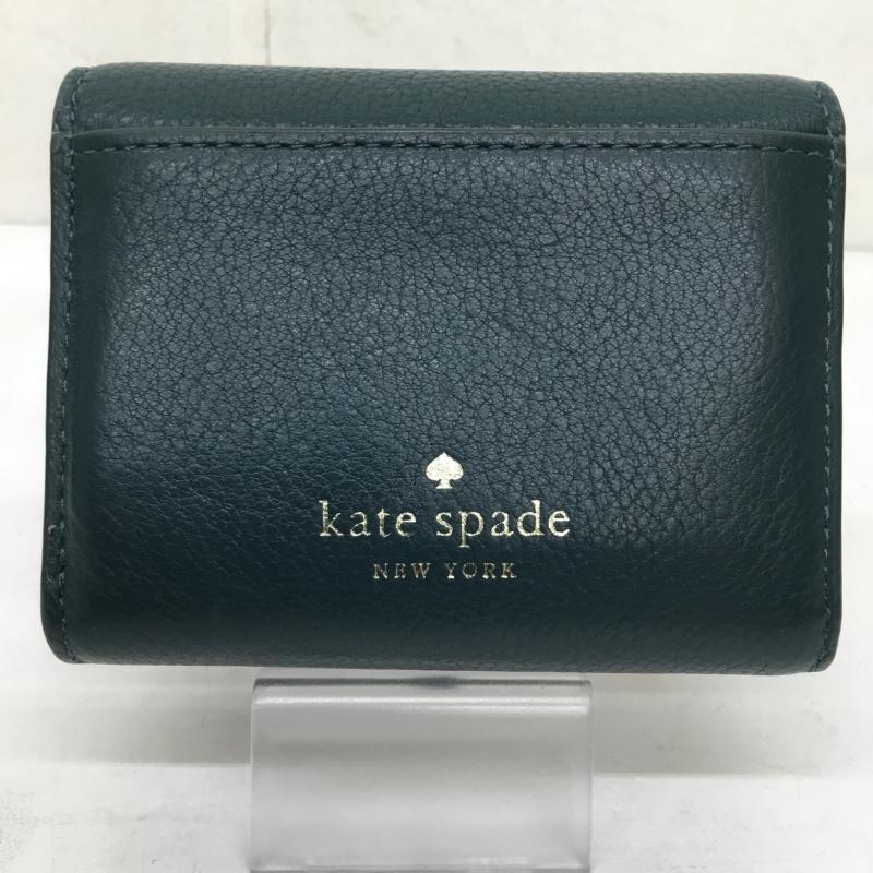 ケイト・スペード ニューヨーク kate spade new york 財布 二つ折り ロゴ、文字 緑 / グリーン / green レディース USED 古着 中古 10153606