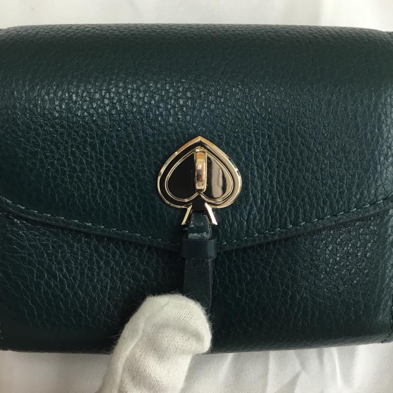 ケイト・スペード ニューヨーク kate spade new york 財布 二つ折り ロゴ、文字 緑 / グリーン / green レディース USED 古着 中古 10153606