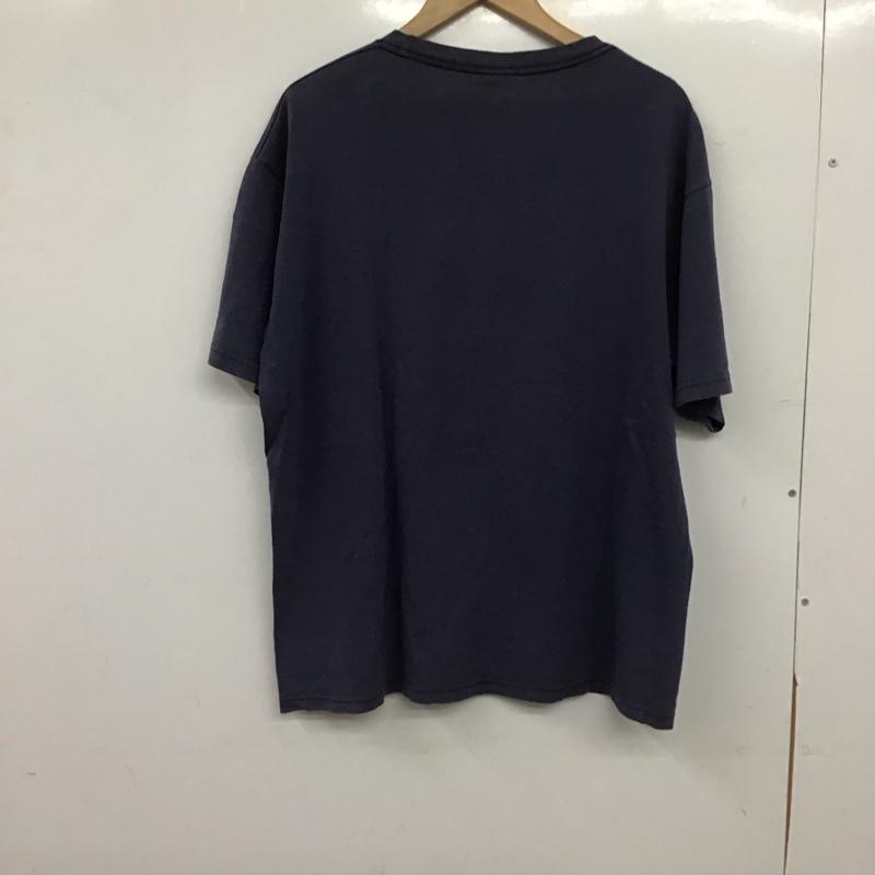 チャンピオン Campion Tシャツ 半袖 半袖カットソー プリントTシャツ クルーネックカットソー L ロゴ、文字 紺 / ネイビー / navy メンズ USED 古着 中古 10153608