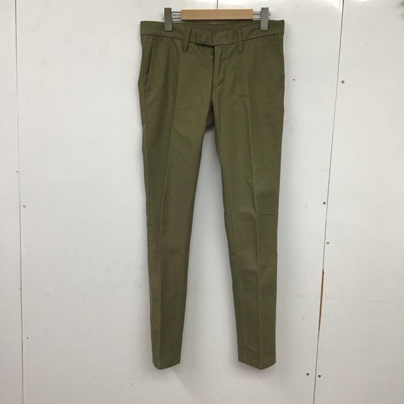プレッジ Pledge パンツ スラックス スラックス スリムパンツ カジュアルパンツ ストレッチパンツ 46インチ 無地 カーキ / カーキ / khaki メンズ USED 古着 中古 10153613
