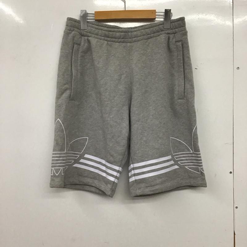 アディダス adidas パンツ ショートパンツ ed4697 ショートパンツ スウェットハーフパンツ L ロゴ、文字 灰 / グレー / gray メンズ USED 古着 中古 10153614