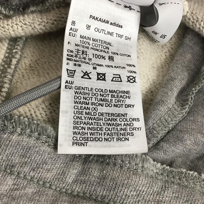 アディダス adidas パンツ ショートパンツ ed4697 ショートパンツ スウェットハーフパンツ L ロゴ、文字 灰 / グレー / gray メンズ USED 古着 中古 10153614