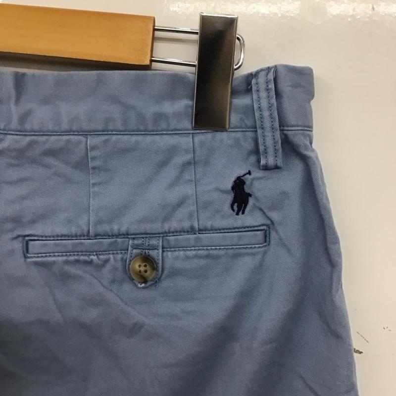 ポロラルフローレン POLO RALPH LAUREN パンツ ショートパンツ ショートパンツ 30インチ ロゴ、文字 水色 / ライトブルー / メンズ USED 古着 中古 10153620