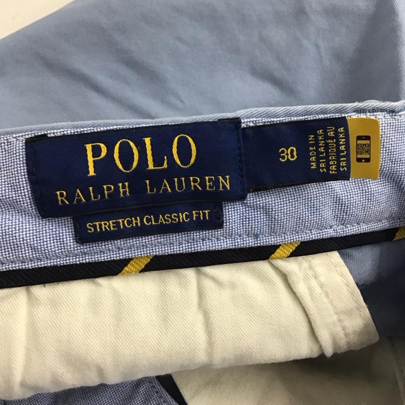 ポロラルフローレン POLO RALPH LAUREN パンツ ショートパンツ ショートパンツ 30インチ ロゴ、文字 水色 / ライトブルー / メンズ USED 古着 中古 10153620