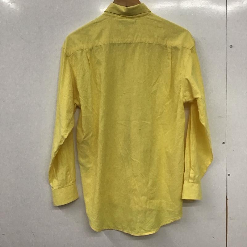 ポロバイラルフローレン Polo by RALPH LAUREN シャツ、ブラウス 長袖 長袖シャツ ボタンダウンシャツ カラーシャツ M ロゴ、文字 黄 / イエロー / yellow メンズ USED 古着 中古 10153623
