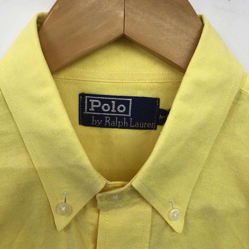 ポロバイラルフローレン Polo by RALPH LAUREN シャツ、ブラウス 長袖 長袖シャツ ボタンダウンシャツ カラーシャツ M ロゴ、文字 黄 / イエロー / yellow メンズ USED 古着 中古 10153623