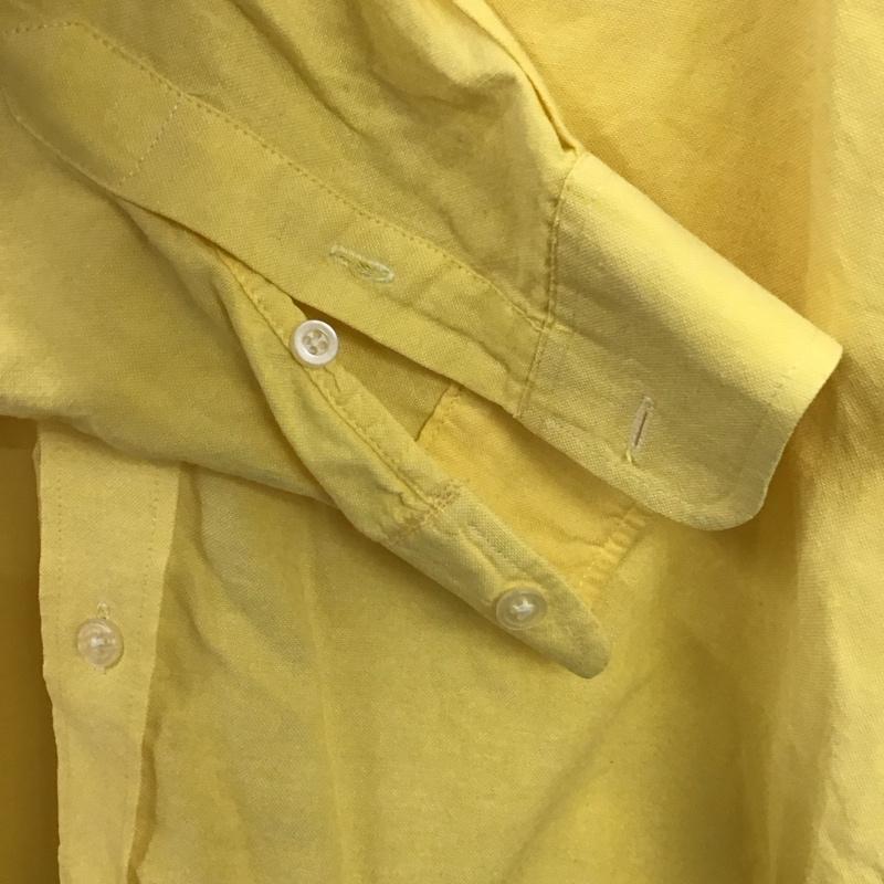 ポロバイラルフローレン Polo by RALPH LAUREN シャツ、ブラウス 長袖 長袖シャツ ボタンダウンシャツ カラーシャツ M ロゴ、文字 黄 / イエロー / yellow メンズ USED 古着 中古 10153623