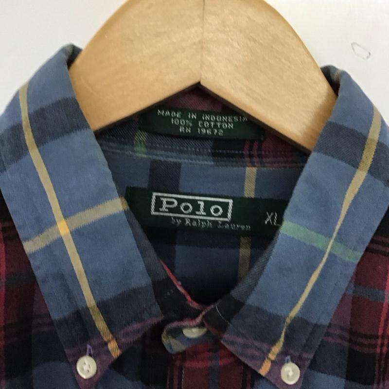 ポロバイラルフローレン Polo by RALPH LAUREN シャツ、ブラウス 長袖 長袖シャツ チェックシャツ カラーシャツ ボタンダウンシャツ XL チェック マルチカラー / マルチカラー / multicolor レディース USED 古着 中古 10153624