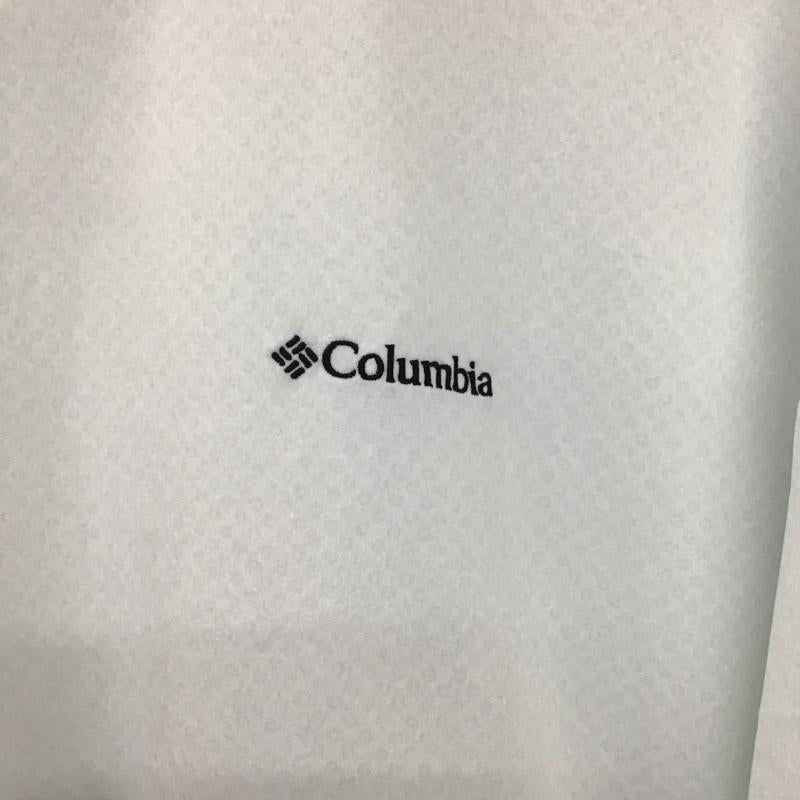 コロンビア Columbia Tシャツ 半袖 半袖カットソー プリントTシャツ クルーネックカットソー M 総柄 白 / ホワイト / white X 水色 / ライトブルー / メンズ USED 古着 中古 10153627
