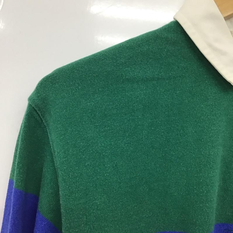 ポロバイラルフローレン Polo by RALPH LAUREN ポロシャツ 長袖 長袖ポロシャツ 長袖カットソー カラーシャツ XL ロゴ、文字 青 / ブルー / blue X 黄 / イエロー / yellow X 緑 / グリーン / green メンズ USED 古着 中古 10153630