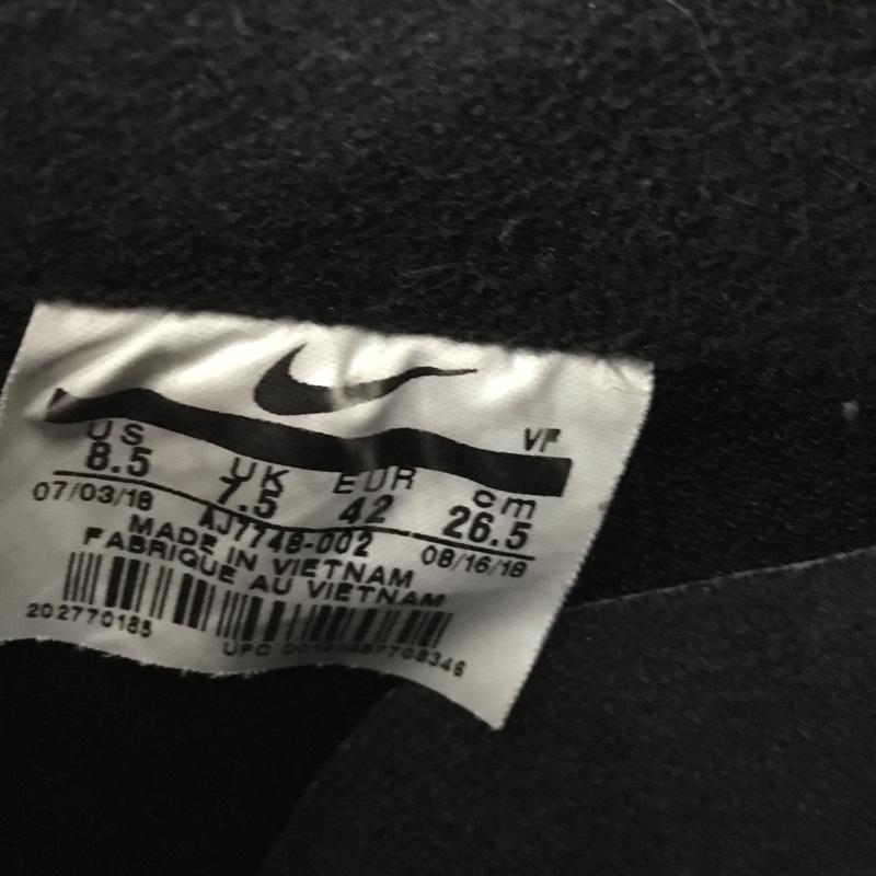 ナイキ NIKE スニーカー スニーカー AJ7748-002 AIR FORCE 1 07 LV8 SPORT 26.5cm 26.5cm ロゴ、文字 黒 / ブラック / black メンズ USED 古着 中古 10153631