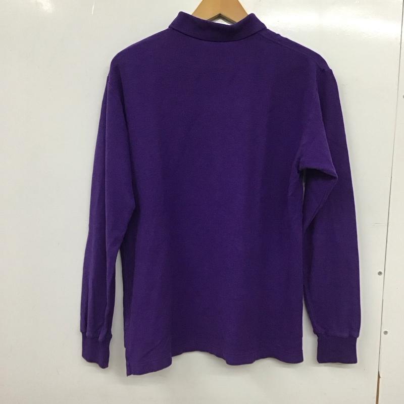 ポロバイラルフローレン Polo by RALPH LAUREN ポロシャツ 長袖 長袖ポロシャツ 長袖カットソー カラーシャツ ロゴ、文字 紫 / パープル / purple メンズ USED 古着 中古 10153632