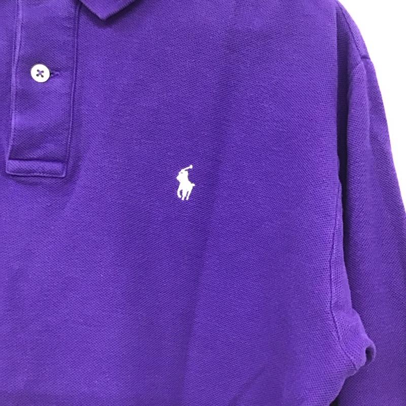 ポロバイラルフローレン Polo by RALPH LAUREN ポロシャツ 長袖 長袖ポロシャツ 長袖カットソー カラーシャツ ロゴ、文字 紫 / パープル / purple メンズ USED 古着 中古 10153632
